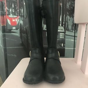 Girls toddler black knee high boots